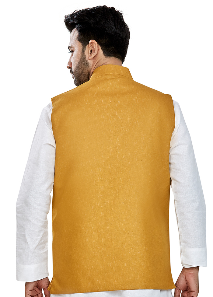 Yellow on sale ethnic jacket