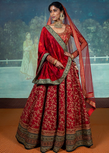 BUY Lehenga ONLINE -AVISHEKK NAIYA PRESENTS DESIGNER EMBROIDERED LEHENGA  CHOLI SET | INDIAN SILK HOUSE AGENCIES